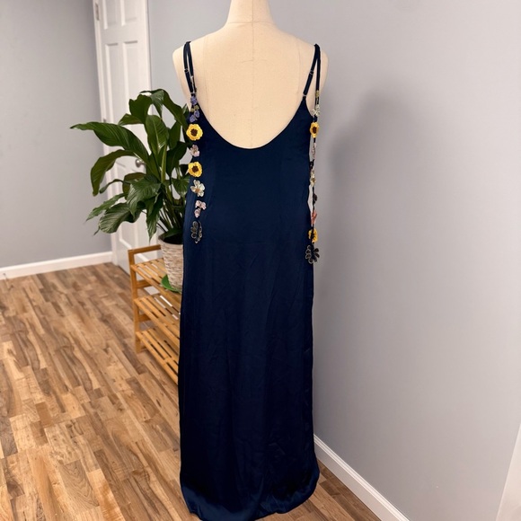 NWT Azazie Atelier Maxi Slip Dress 16 Lorelei Navy Multi Floral Special Occasion - Picture 8 of 16